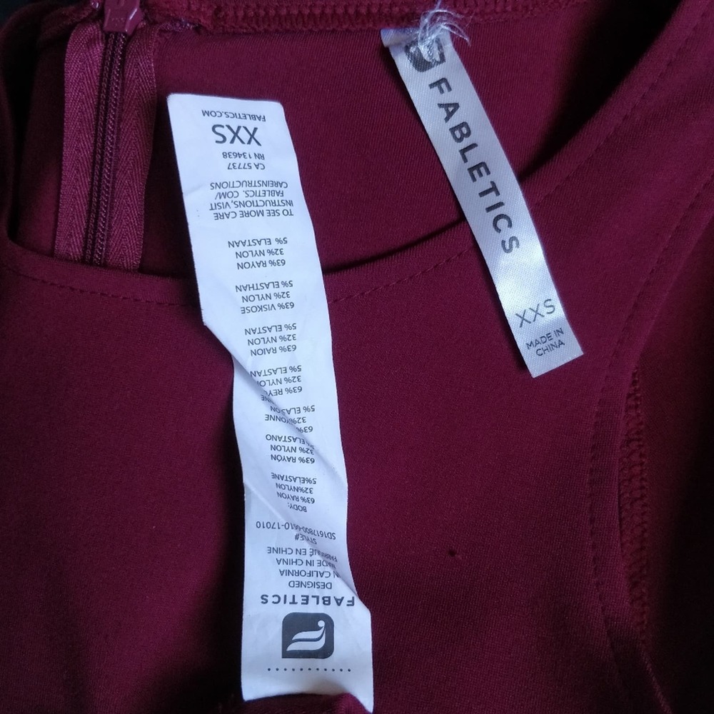 3/$20 Fabletics Eva Wine Cutout Bodycon Midi Dress XXS - Picture 10 of 10
